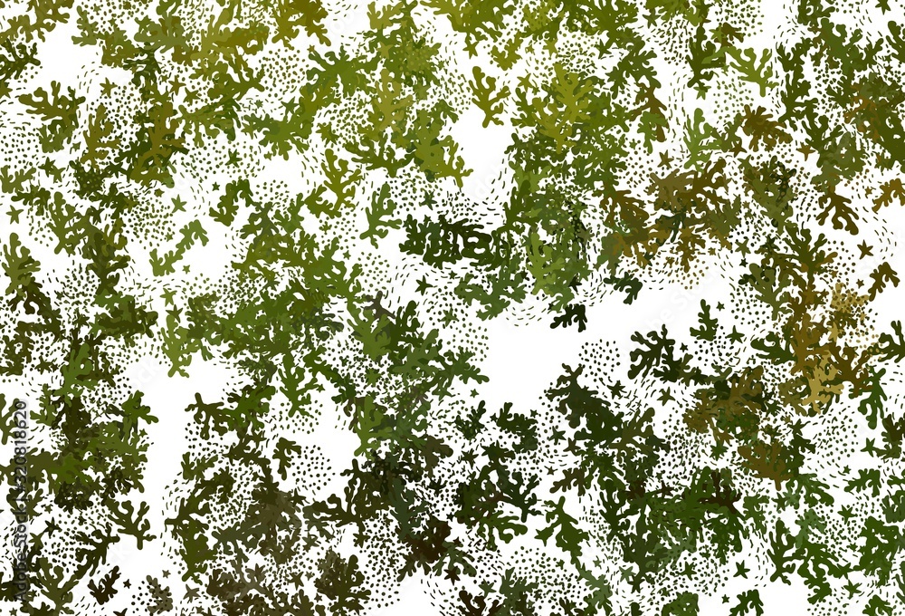 Light Green vector template with chaotic shapes. Light Green vector template with chaotic shapes.