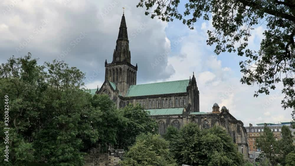 Glasgow Cathedral, also knows as High Kirk of Glasgow, St Kentigerns or St Mungos Cathedral behind the trees Glasgow Cathedral, also knows as High Kirk of Glasgow, St Kentigerns or St Mungos Cathedral behind the trees