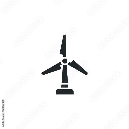 Windmill icon template color editable. Power and renewable, generator, ecology symbol vector sign isolated on white background illustration for graphic and web design.