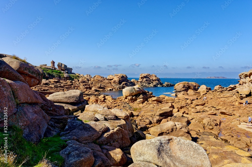 Côte de Granit Rose, GR34, Ploumanac’h, Perros-Guirec, Côtes-d'Armor, Bretagne, France	