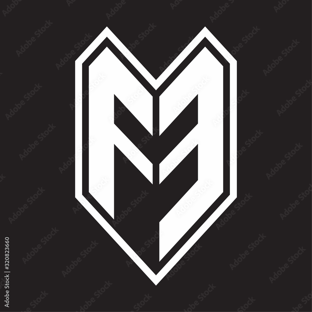 FE Logo monogram with emblem line style isolated on black background FE Logo monogram with emblem line style isolated on black background