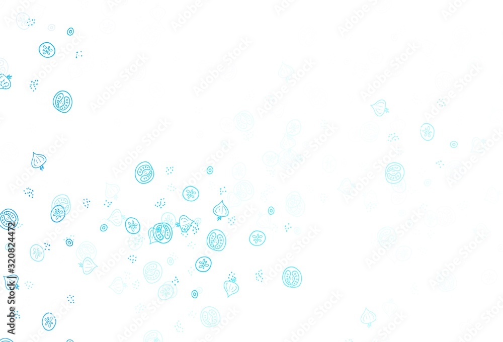 Light BLUE vector background with cuisine gourmet.