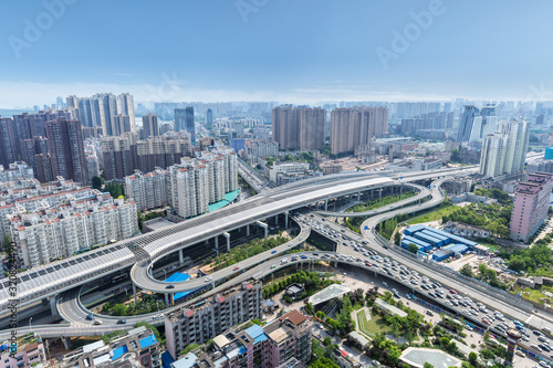 wuhan city interchange overpass