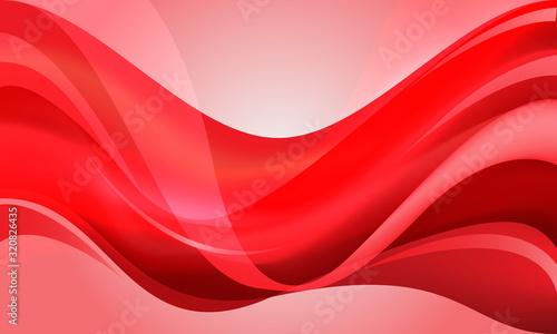 Abstract red curve wave design modern luxury background texture vector illustration.