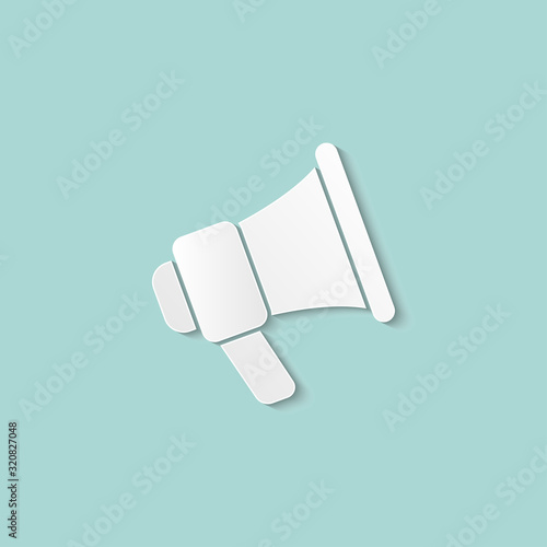abstract background for megaphone, paper cut, vector illustrations