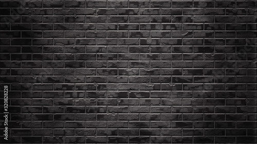 Brick wall, background, brick background for design, black, shabby