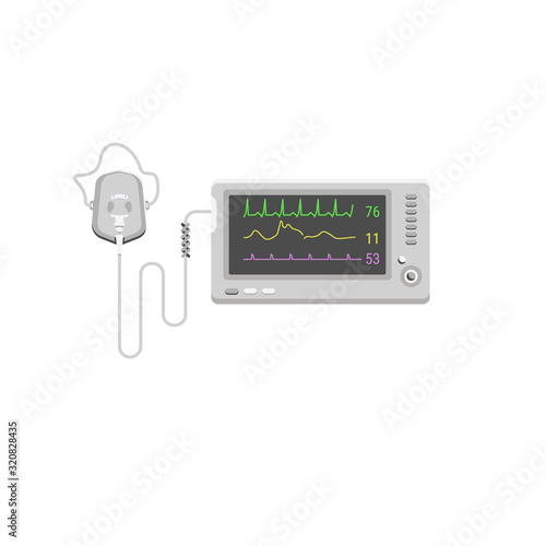 Oxygen mask with artificial lungs ventilation medical device for maintaining the life of the human body