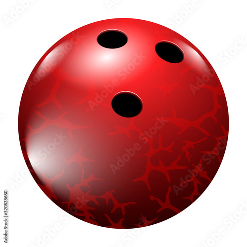 Isolated realistic bowling ball