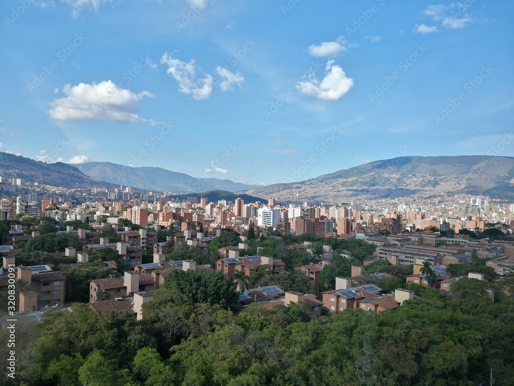Panoramic of Medellin, Western sector of the city