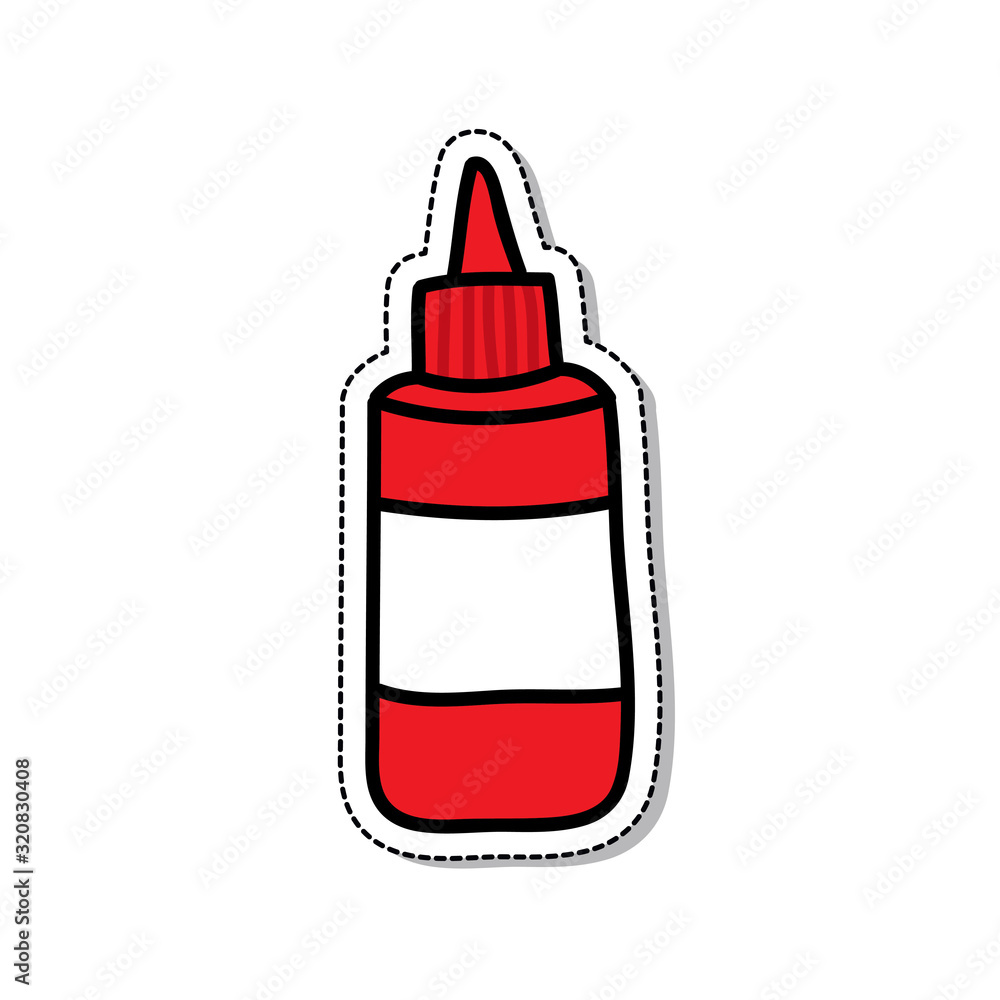 ketchup doodle icon, vector illustration ketchup doodle icon, vector illustration