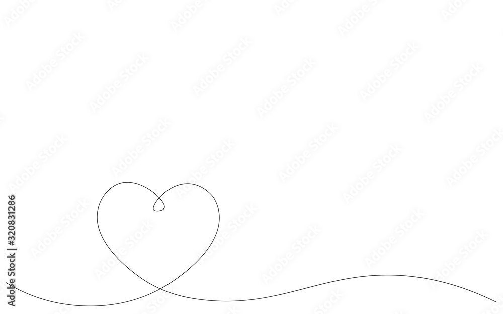 Valentine day heart background line drawing vector illustration Valentine day heart background line drawing vector illustration