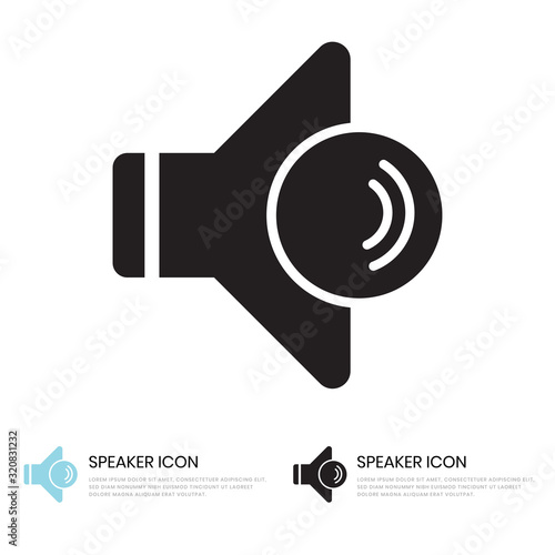 Audio speaker volume icon for apps and websites