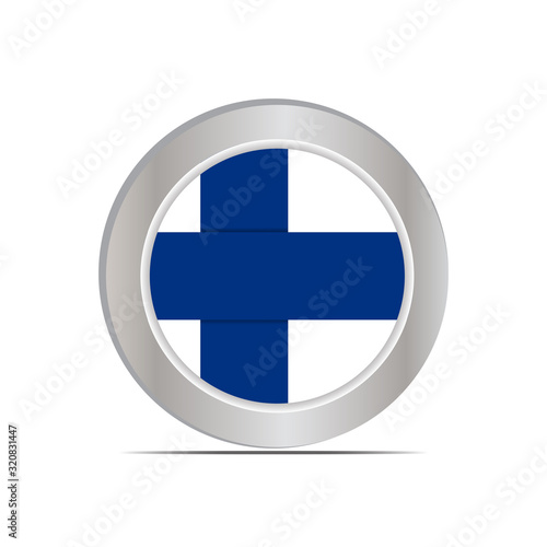 Finland's national flag is isolated in official colors.