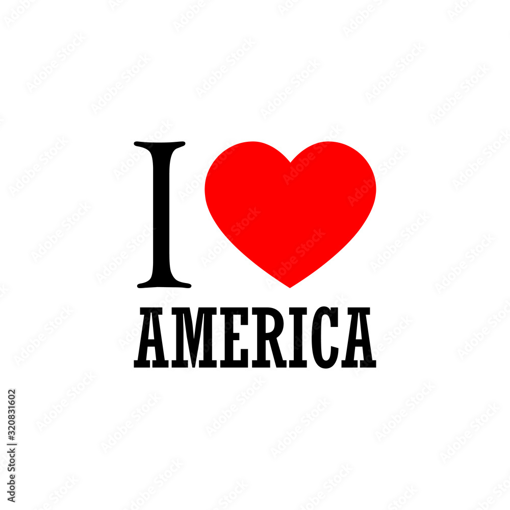 I love AMERICA - Vector illustration design for banner, t shirt graphics, fashion prints, slogan tees, stickers, cards, posters and other creative uses I love AMERICA - Vector illustration design for banner, t shirt graphics, fashion prints, slogan tees, stickers, cards, posters and other creative uses