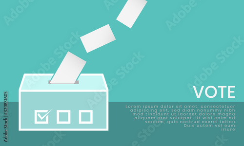 Ballot box icon, the Vote Selection concept for the application or website