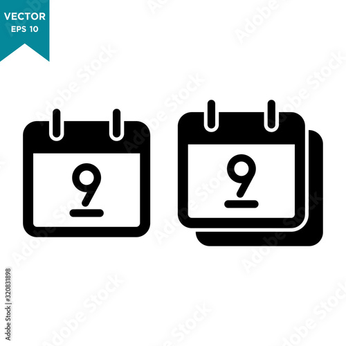 best of calendar icon in trendy flat design 