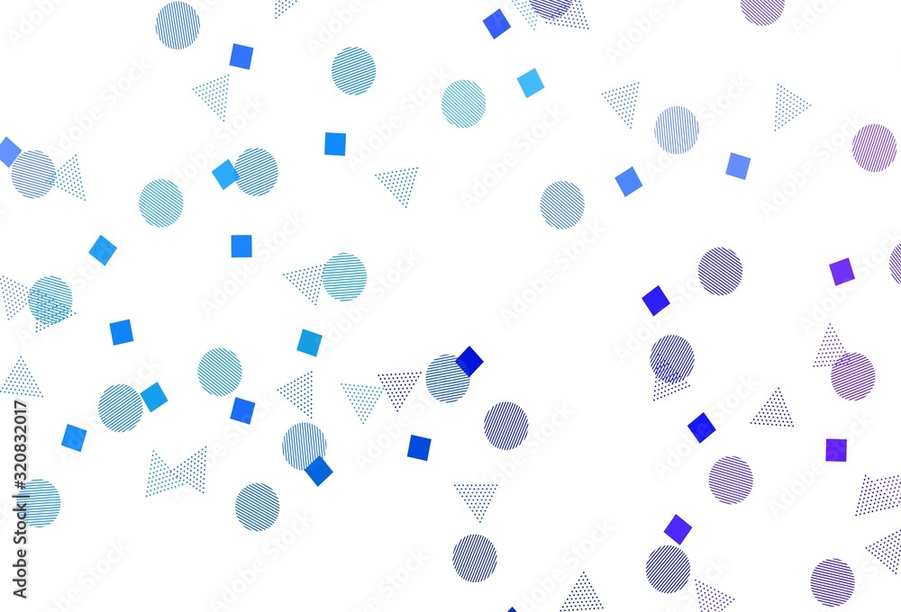 Light Pink, Blue vector backdrop with lines, circles, rhombus. Light Pink, Blue vector backdrop with lines, circles, rhombus.