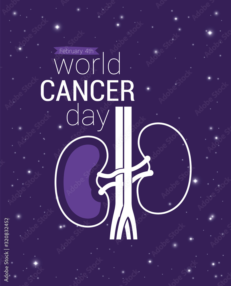 Kidneys of world cancer day vector design Kidneys of world cancer day vector design