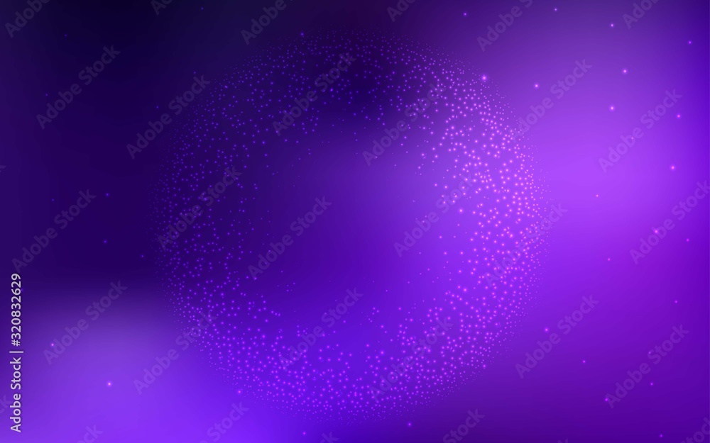 Light Purple vector texture with milky way stars. Modern abstract illustration with Big Dipper stars. Pattern for astronomy websites.