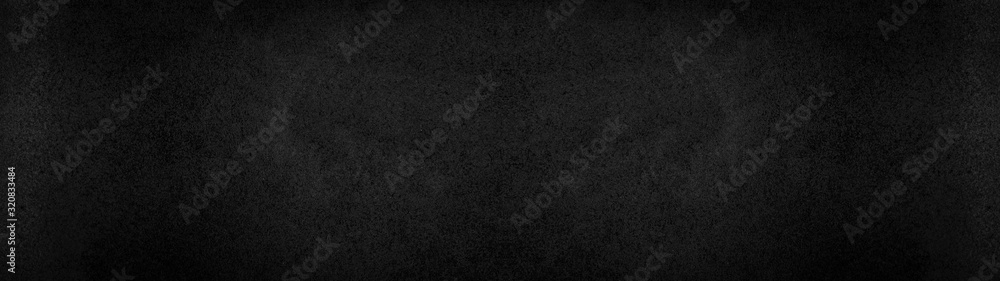 Black dark rustic leather texture - Background banner panorama long - obrazy, fototapety, plakaty 