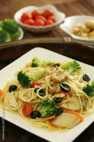 Food portrait of Italian Cuisines spaghetti