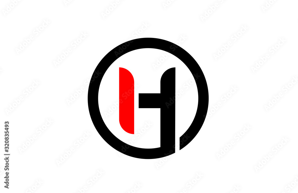 Design of circle alphabet letter H for company logo icon Stock Vector ...