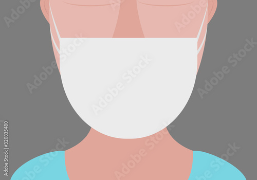 Profesional de la salud con mascarilla blanca.