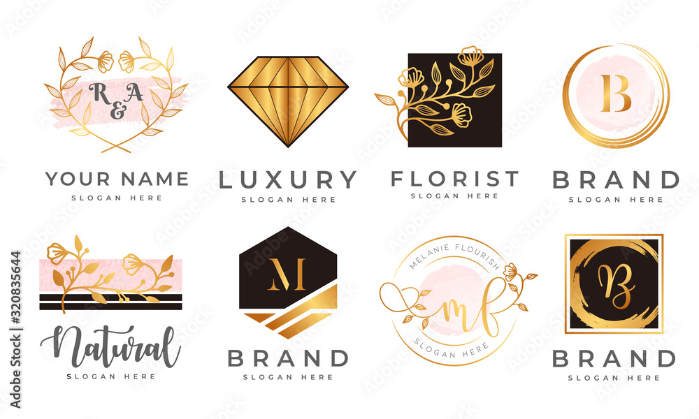Feminine logo collections template premium vector Feminine logo collections template premium vector