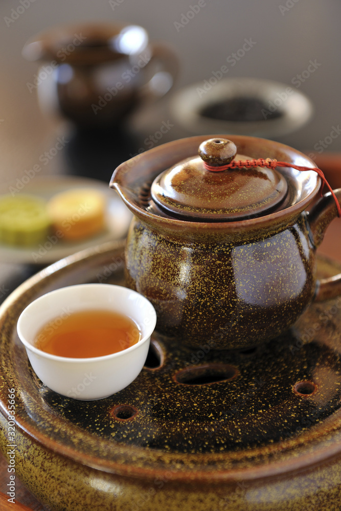 Still life teapot set of Taiwan High mountain tea Still life teapot set of Taiwan High mountain tea