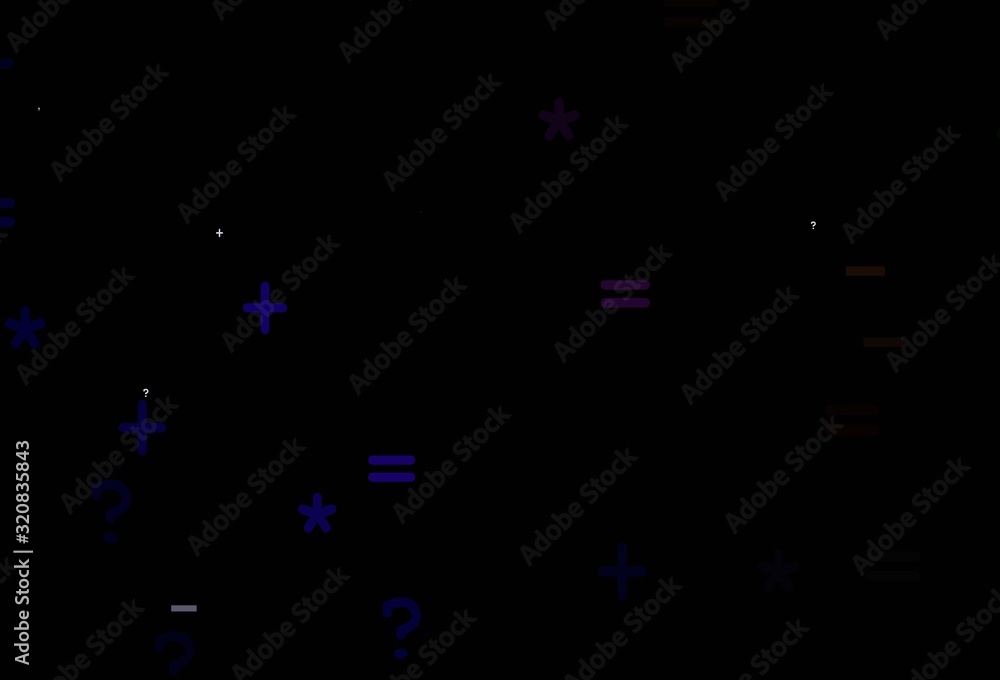 Dark Blue, Red vector texture with mathematic symbols. Dark Blue, Red vector texture with mathematic symbols.