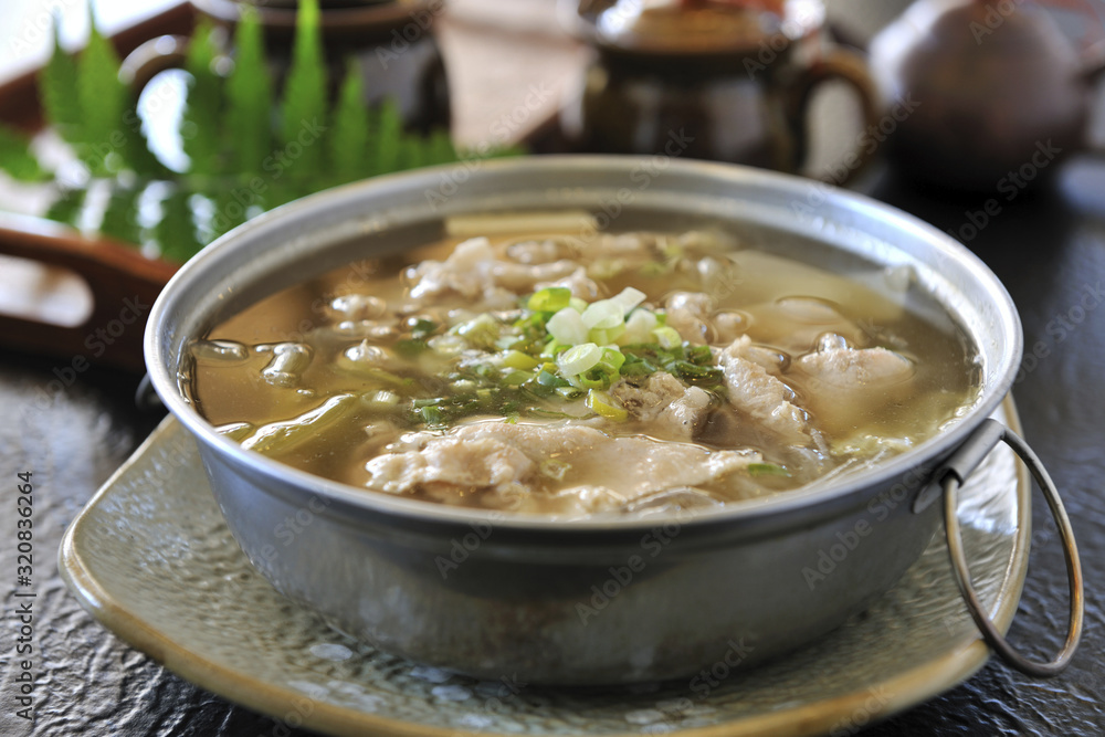 Food portrait of Manchurian pickled cabbage hotpot