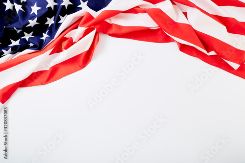 Fototapeta Naklejka Na Ścianę i Meble -  American Flag Wave for Memorial Day or 4th of July