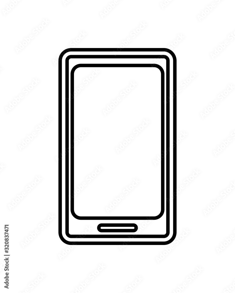 smartphone device technology isolated icon smartphone device technology isolated icon