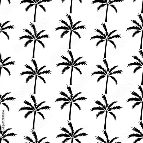 silhouettes of palm trees  vector seamless pattern. Suitable for fabric  Wallpaper  paper and other surfaces