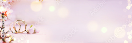 Wedding ring with blossom