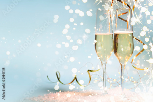 Canvas Print New Years Eve celebration background