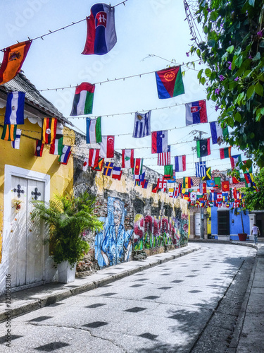 Street art in Cartagena, Colombia photo