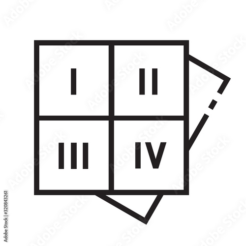 Numerology square icon is in line and pixel perfect style. Magic vector icon for fortuneteller or astrology website.