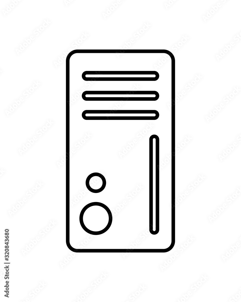 computer desktop tower isolated icon computer desktop tower isolated icon