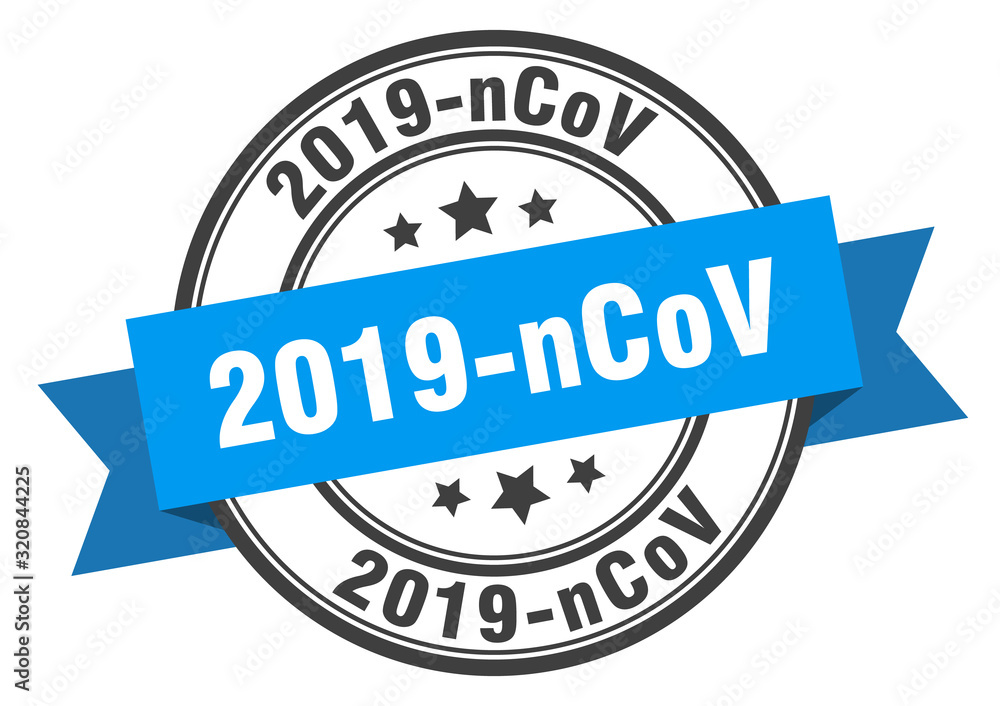 Fototapeta premium 2019-ncov label. 2019-ncovround band sign. 2019-ncov stamp