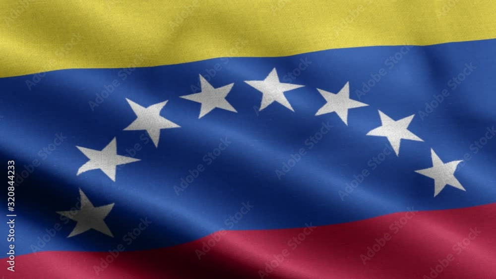 Closeup waving loop 4k National Flag of Venezuela Closeup waving loop 4k National Flag of Venezuela