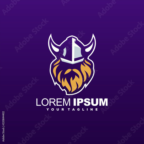 awesome viking head logo design