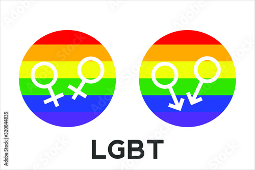  Vector signs of gays and lisbians. Lgbt community icons.