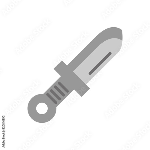 knife weapon military force isolated icon