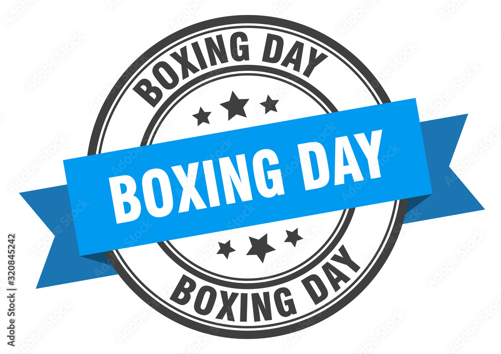 Fototapeta premium boxing day label. boxing dayround band sign. boxing day stamp