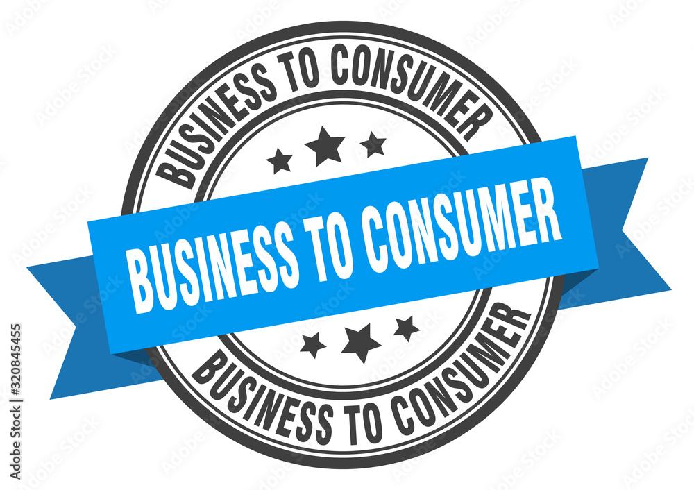 business to consumer label. business to consumerround band sign. business to consumer stamp