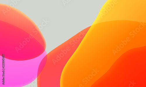 Abstract geometric fluid red orange color gradient on gray background. Trendy design graphics used for wallpaper screen tablet and phone.