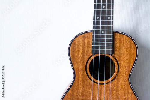 Ukulele on a white background