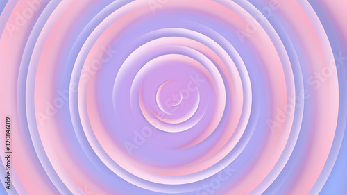 Pink purple circles abstract background.3D illustration with paper cut style.