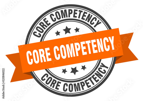 core competency label. core competencyround band sign. core competency stamp